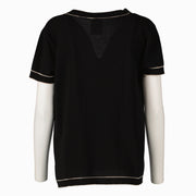 Shop this authentic Chanel Ribbed Knit Coco Mark Short Sleeve Top pre-loved on Labellov.com 