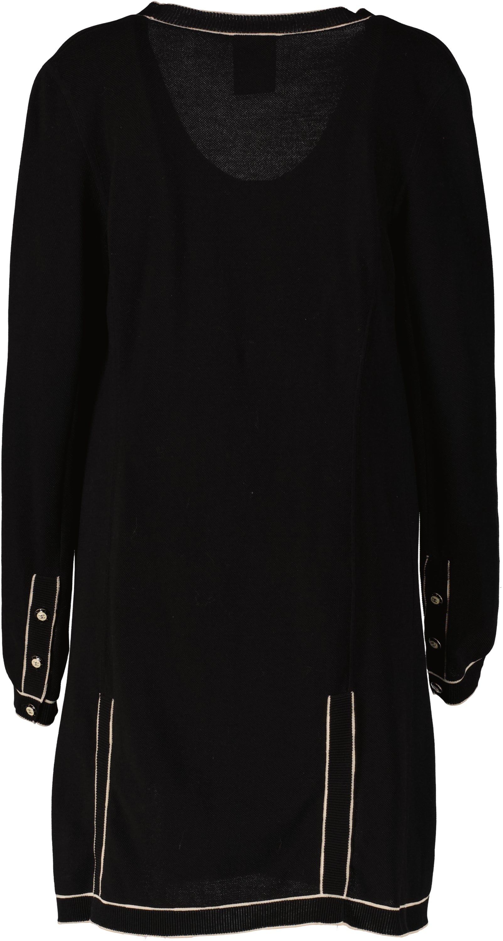 Shop this authentic Chanel Ribbed Knit Coco Mark Cardigan - size 40  pre-loved on Labellov.com 
