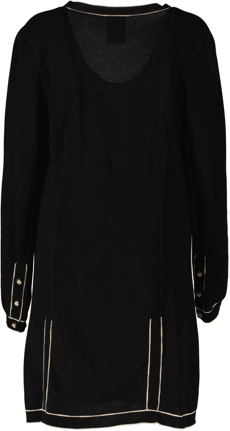 Shop this authentic Chanel Ribbed Knit Coco Mark Cardigan - size 40  pre-loved on Labellov.com 
