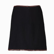 Shop this authentic Chanel Navy Blue Tweed Wool Skirt - Size 40  pre-loved on Labellov.com