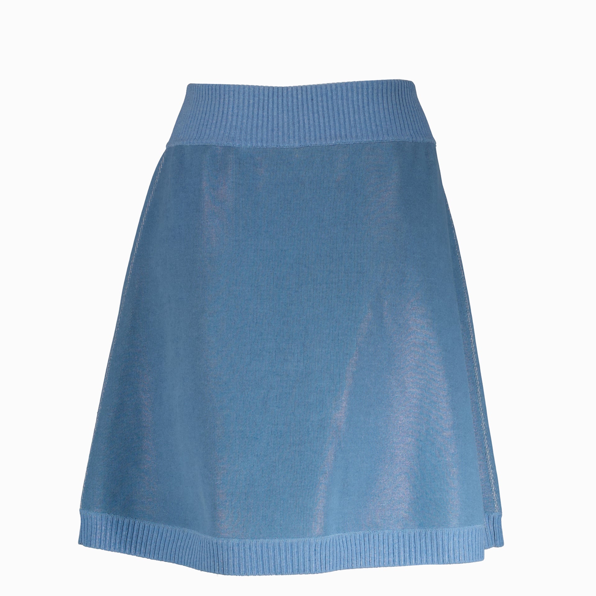 Shop the authentic Chanel Blue Cotton Skirt second hand on Labellov.com
