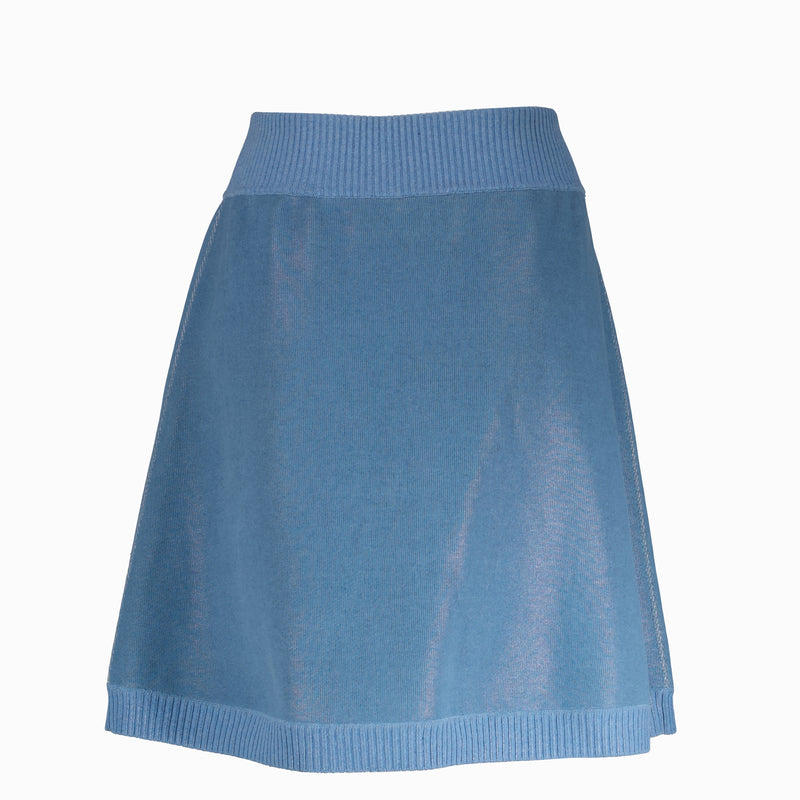 Shop the authentic Chanel Blue Cotton Skirt second hand on Labellov.com