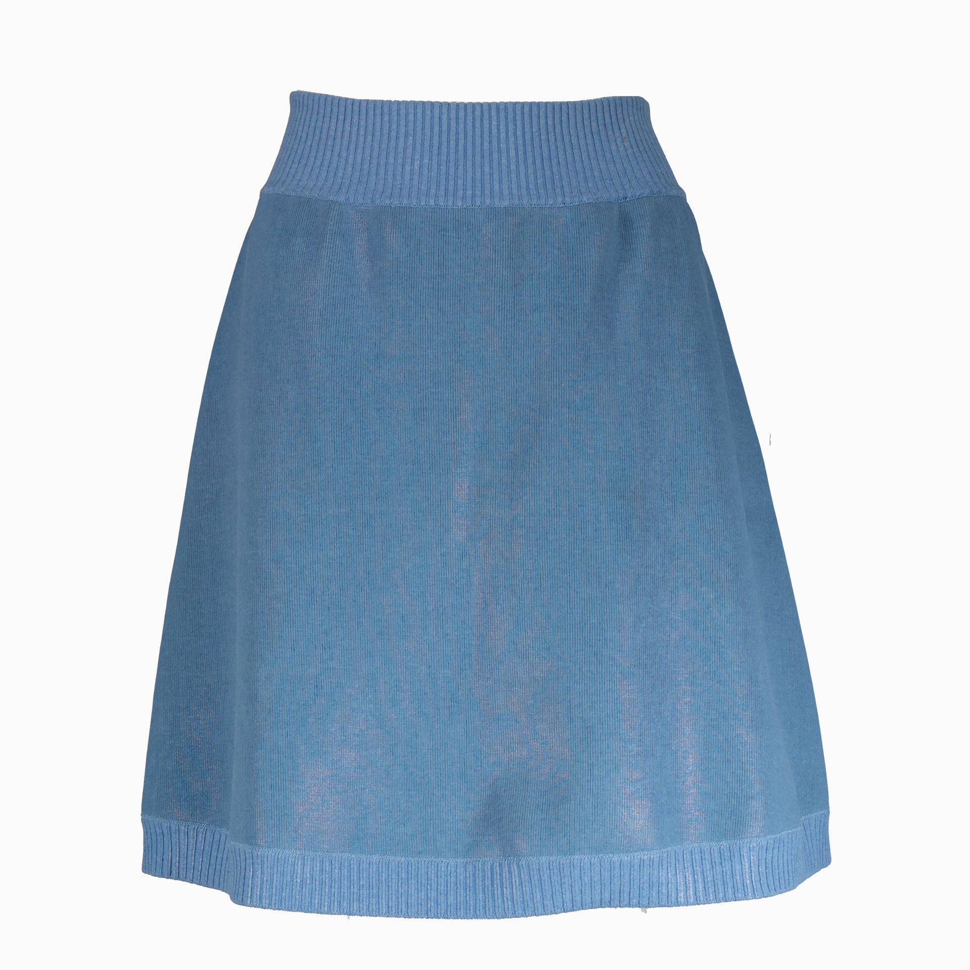 Shop the authentic Chanel Blue Cotton Skirt second hand on Labellov.com