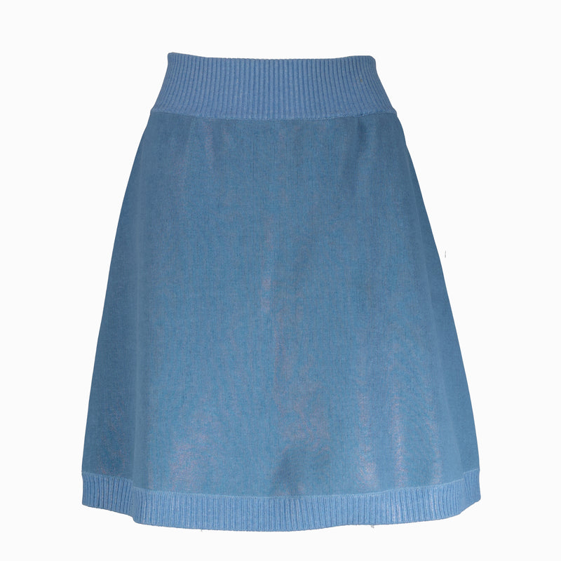 Shop the authentic Chanel Blue Cotton Skirt second hand on Labellov.com