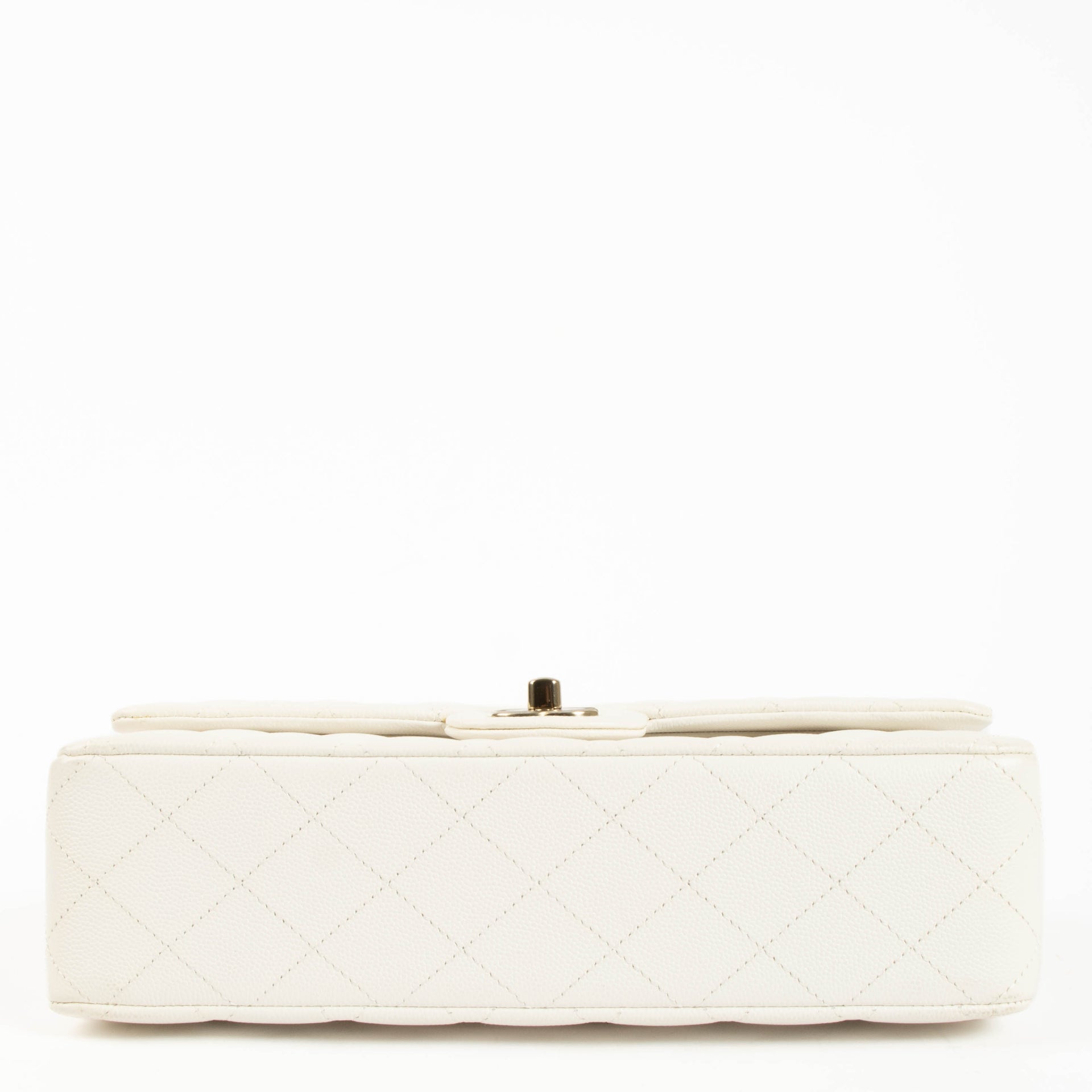 Chanel White Cavair Medium Classic 11.12 Bag