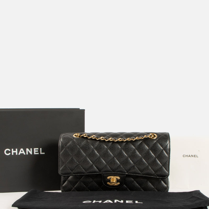 Chanel Black Caviar Medium Classic 11.12 Handbag