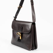 Shop this authentic Delvaux Vintage Brown Box Calf Festival Bag pre-loved on Labellov.com 