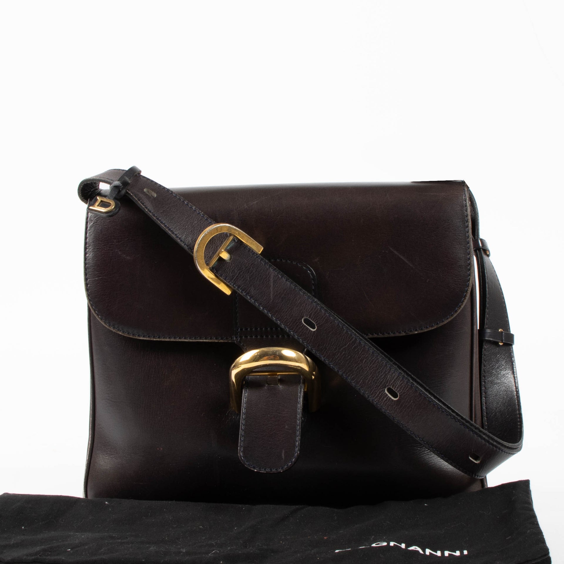 Shop this authentic Delvaux Vintage Brown Box Calf Festival Bag pre-loved on Labellov.com 