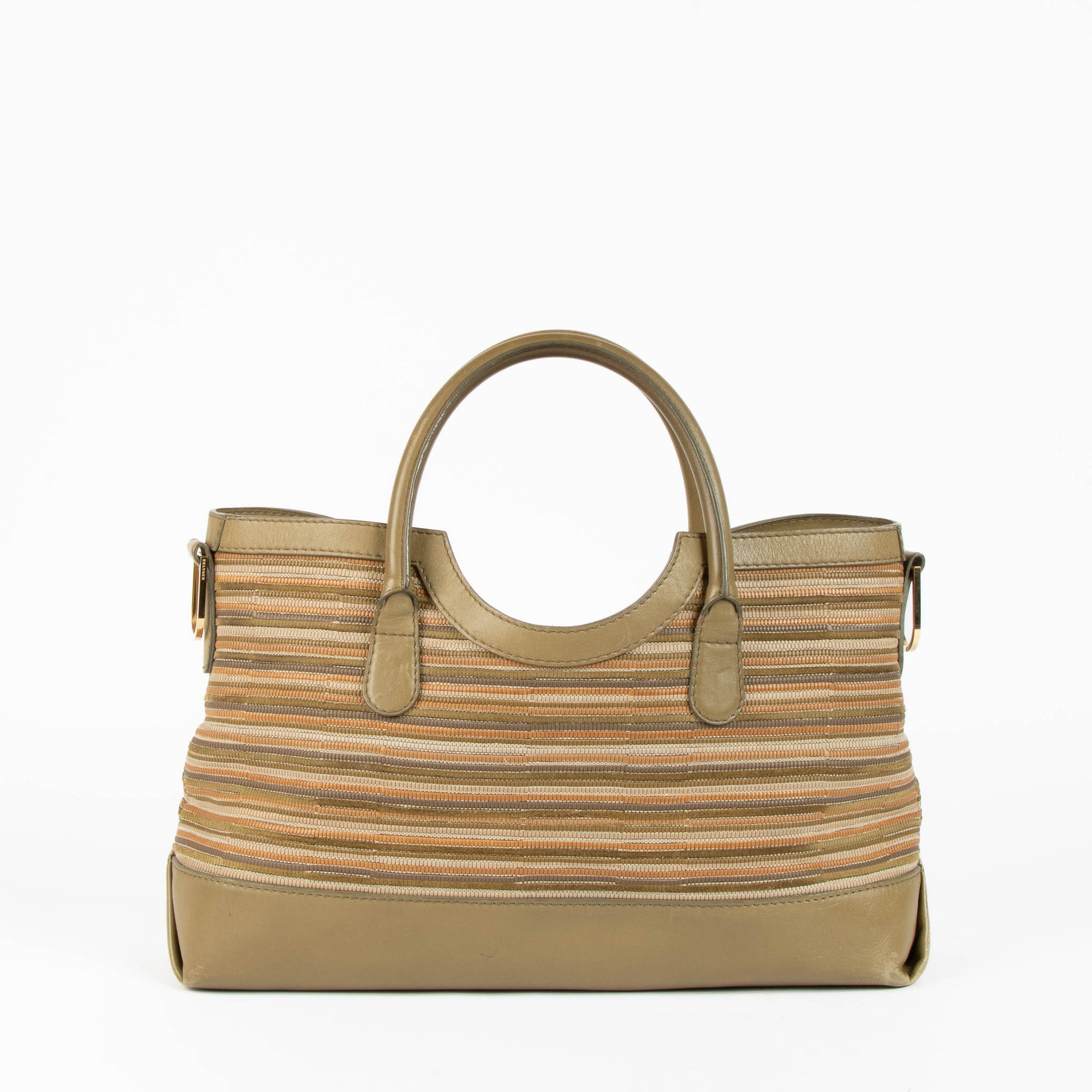 Shop this authentic Delvaux Brown Multicolor Toile de Cuir Palais Bag pre-loved on Labellov.com 