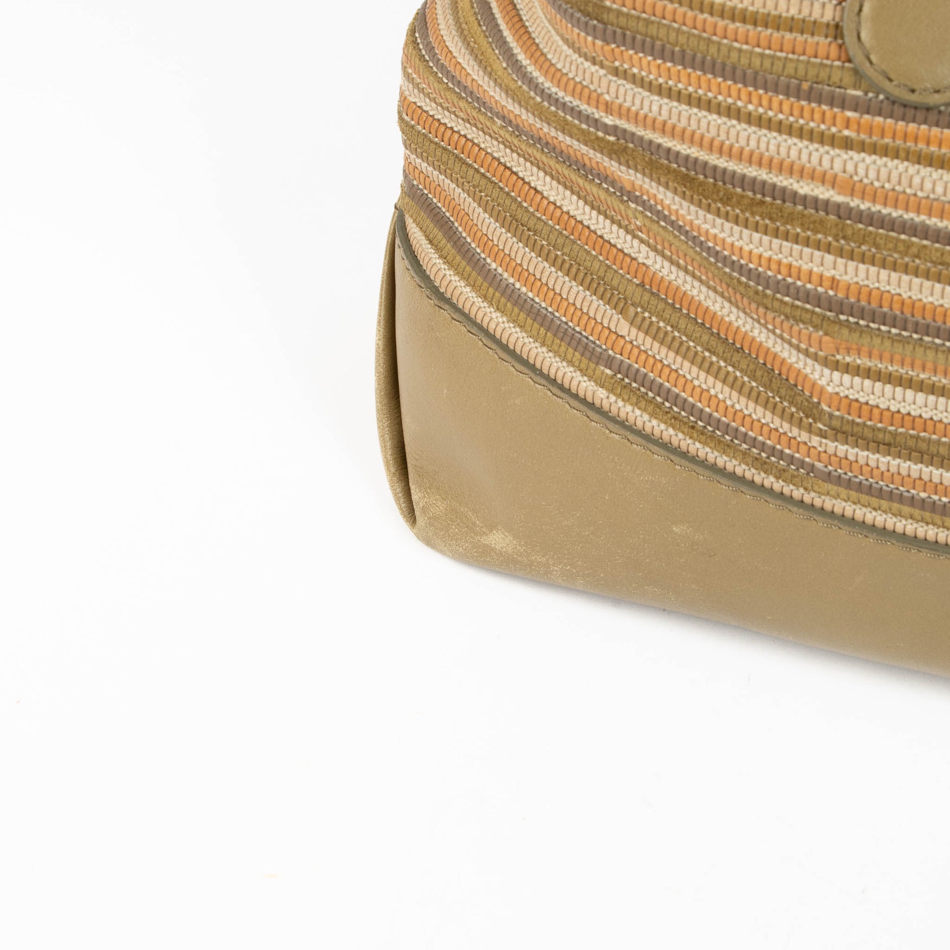 Shop this authentic Delvaux Brown Multicolor Toile de Cuir Palais Bag pre-loved on Labellov.com 