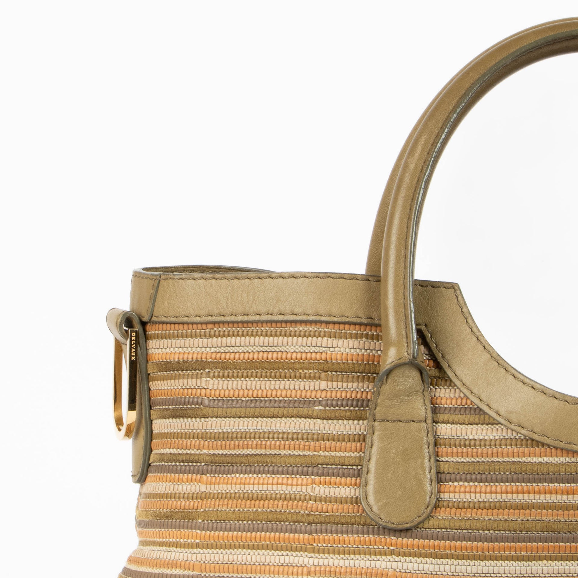 Shop this authentic Delvaux Brown Multicolor Toile de Cuir Palais Bag pre-loved on Labellov.com 