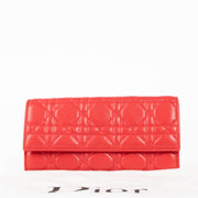 Shop this authentic Christian Dior Red Lady Dior Wallet pre-loved on Labellov.com 