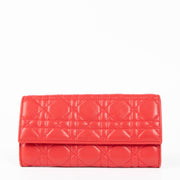 Shop this authentic Christian Dior Red Lady Dior Wallet pre-loved on Labellov.com 