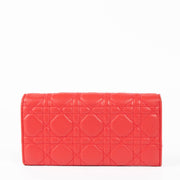 Shop this authentic Christian Dior Red Lady Dior Wallet pre-loved on Labellov.com 