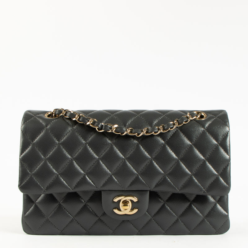 Shop the authentic Chanel Grey Caviar Classic 11.12 Handbag on Labellov.com !