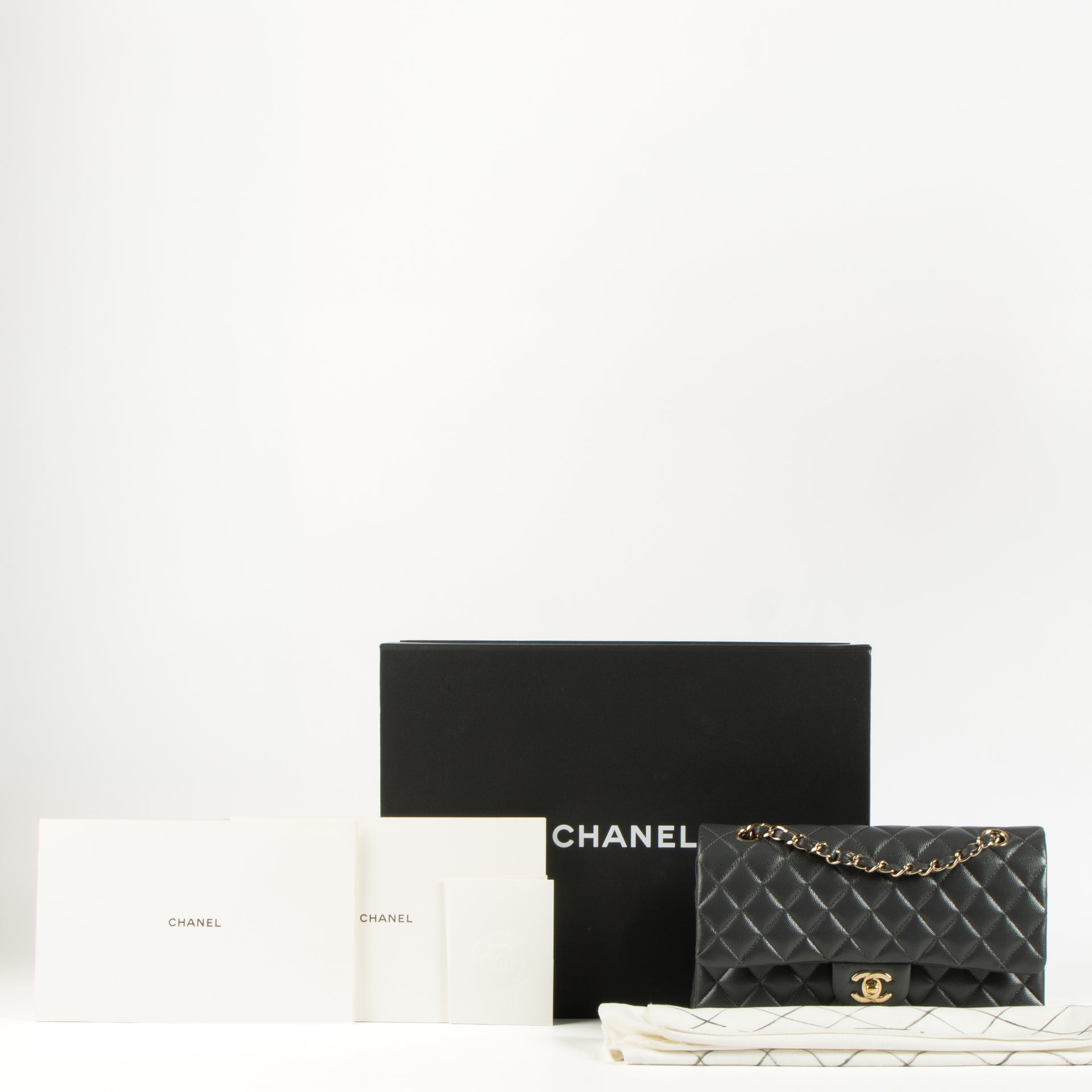 Shop the authentic Chanel Grey Caviar Classic 11.12 Handbag on Labellov.com !