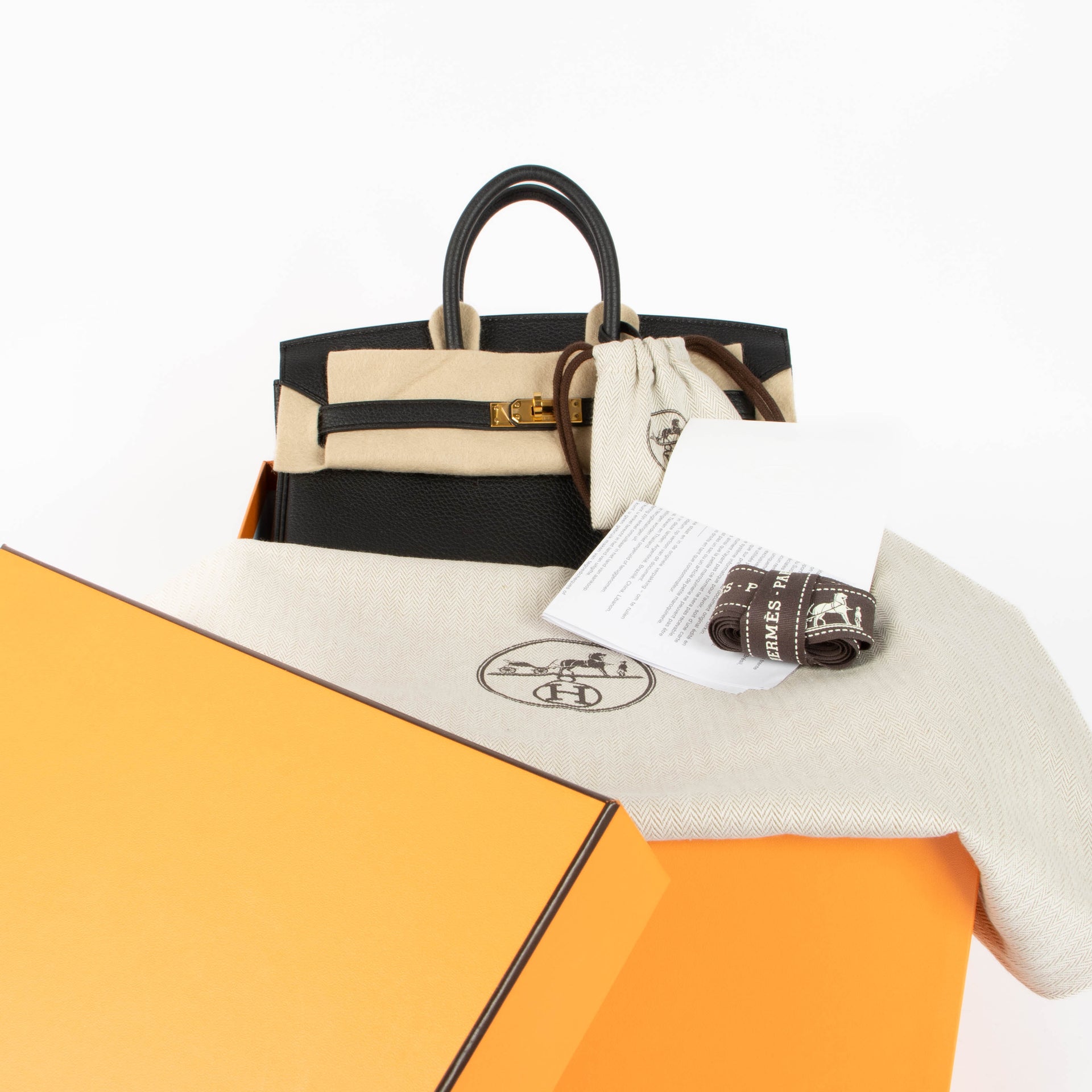 Hermes Birkin 25 Black Togo GHW