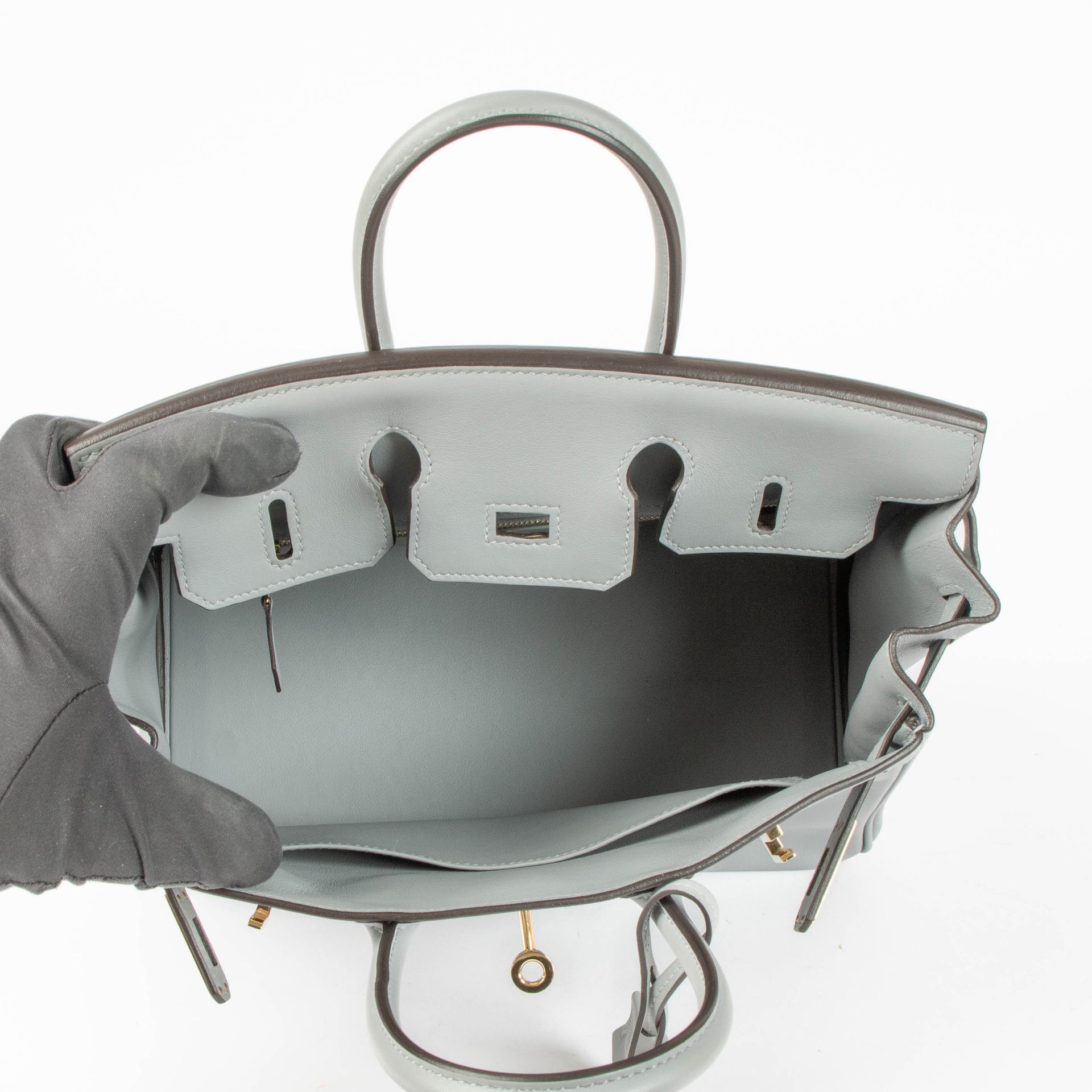Hermès Birkin 25 Gris Pantin Swift PHW
