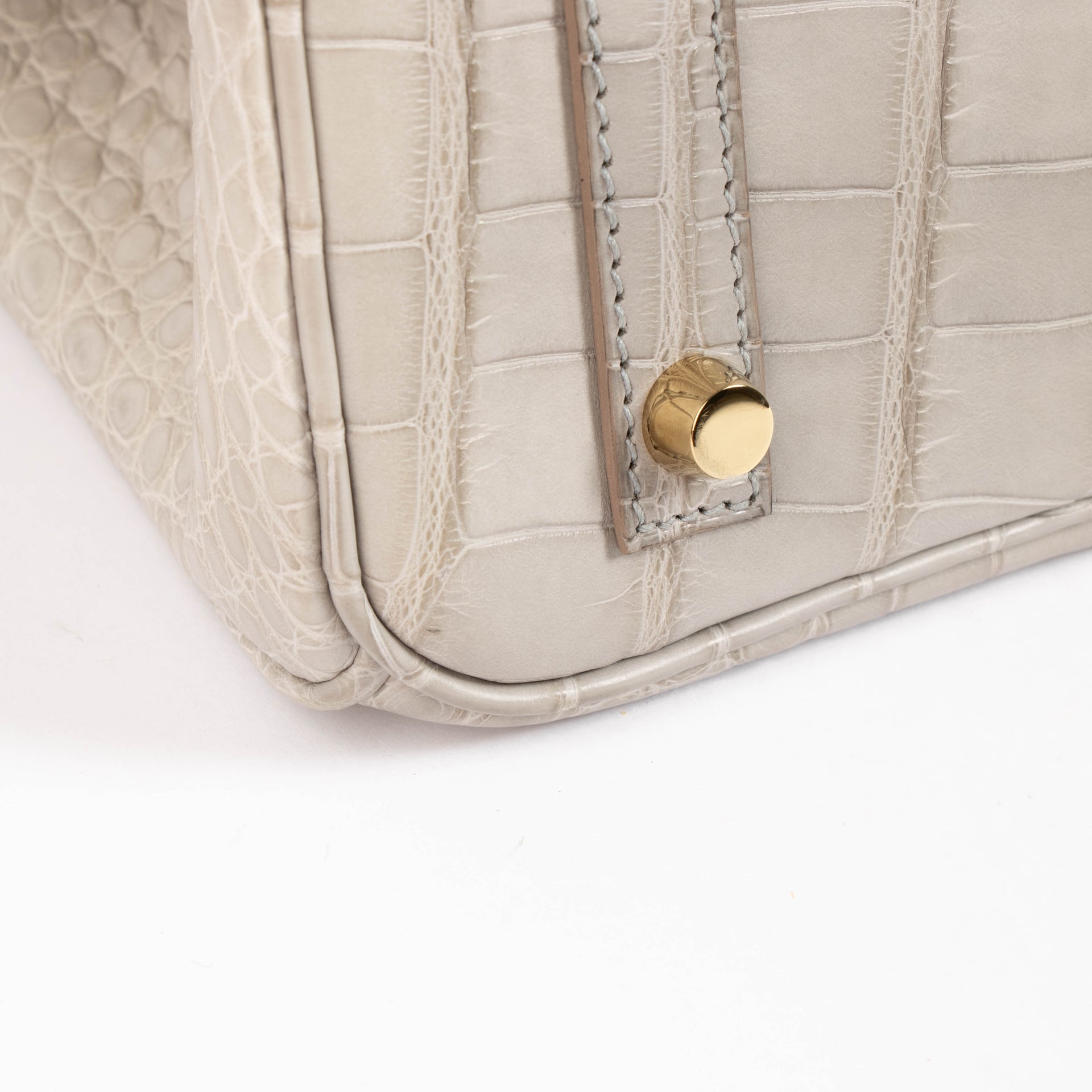 Hermès HSS Birkin 30 Gris Perle Matte Alligator GHW
