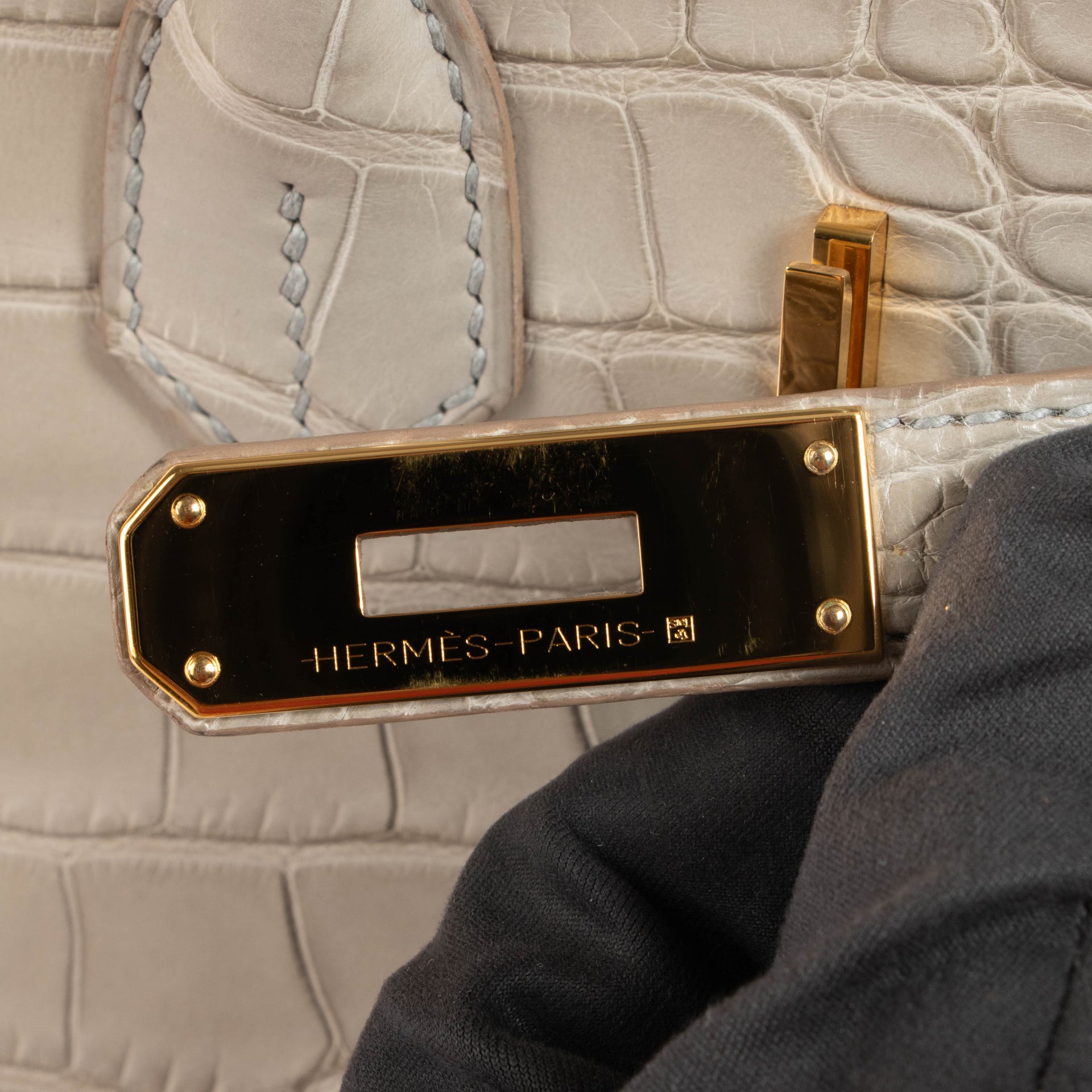 Hermès HSS Birkin 30 Gris Perle Matte Alligator GHW