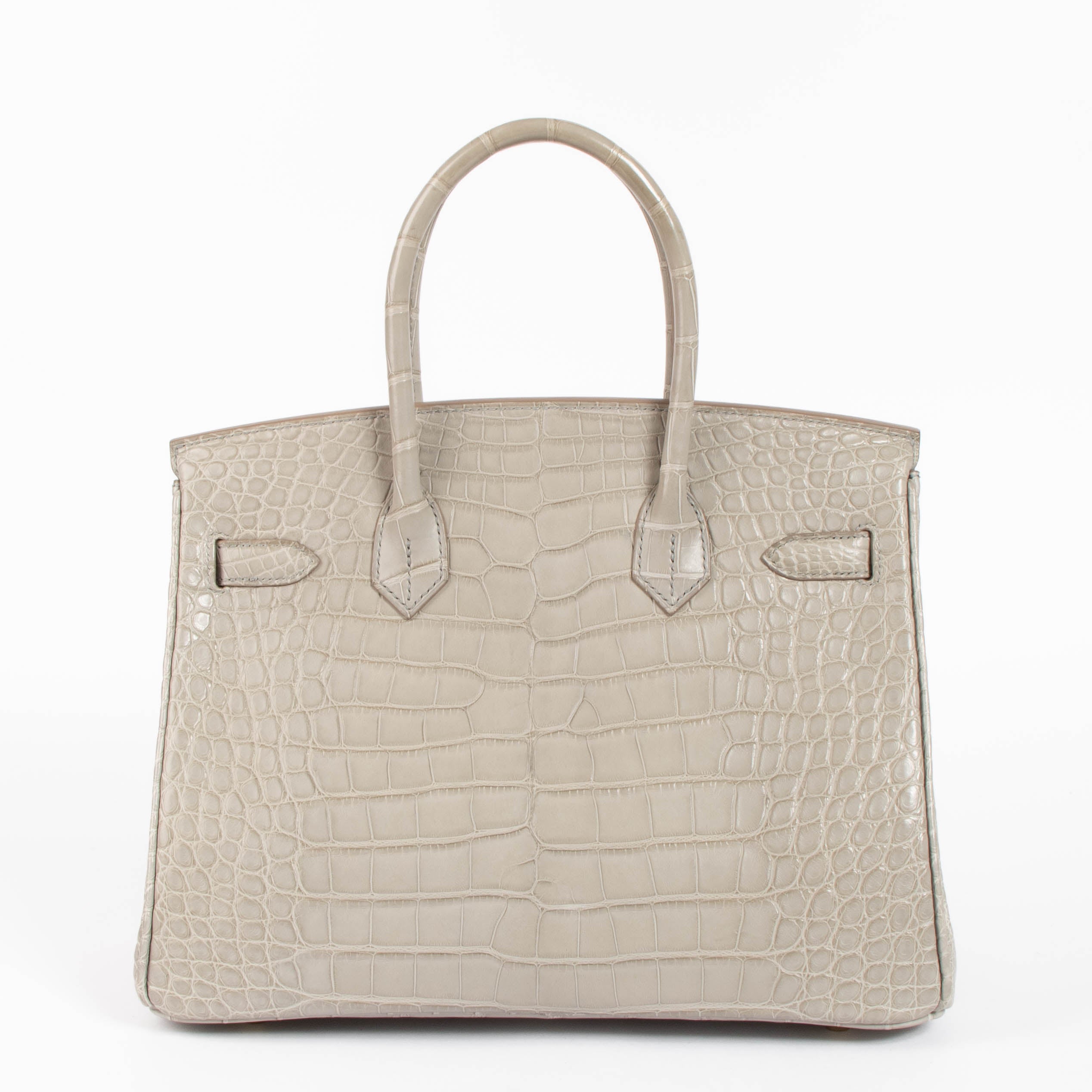 Hermès HSS Birkin 30 Gris Perle Matte Alligator GHW – Labellov