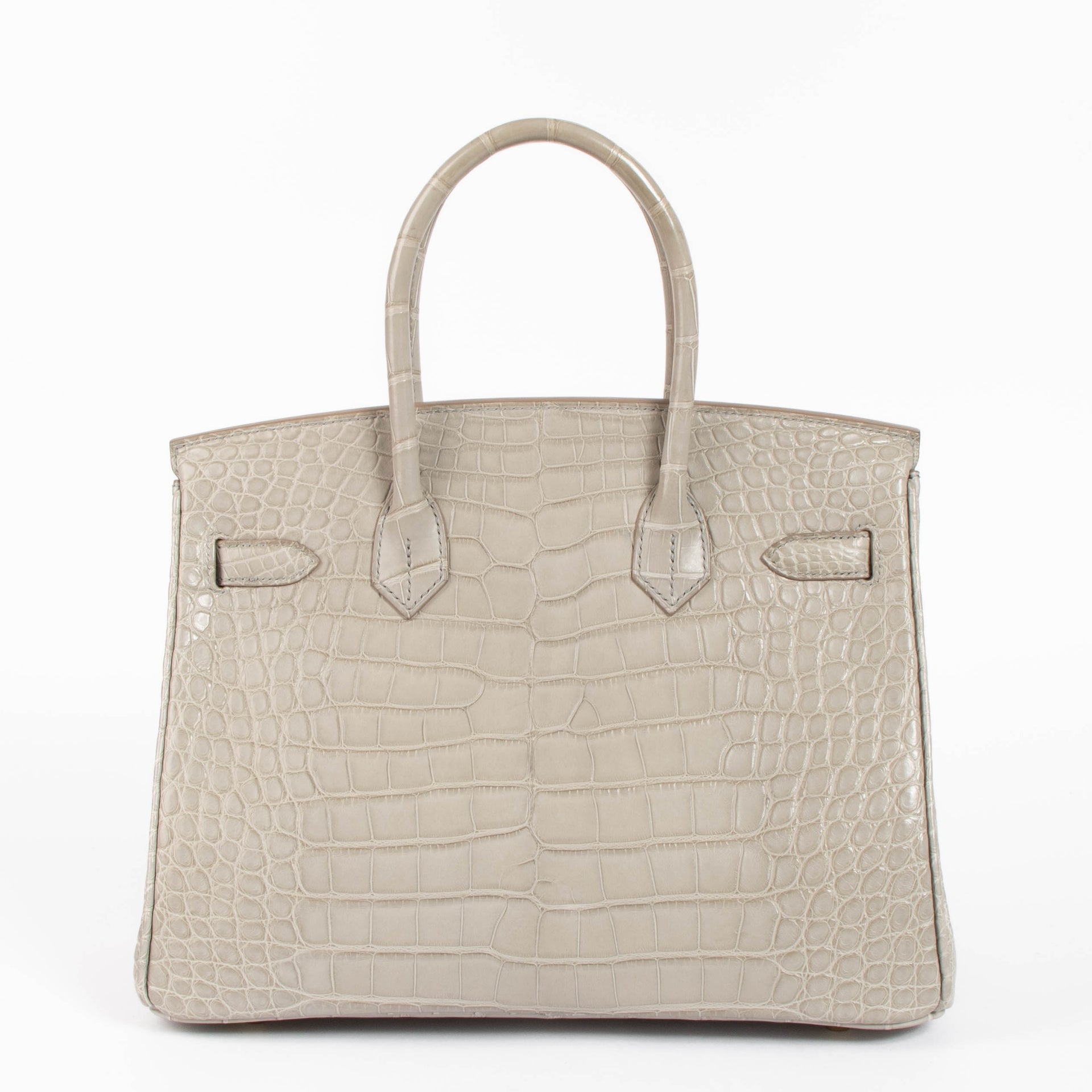 Hermès HSS Birkin 30 Gris Perle Matte Alligator GHW