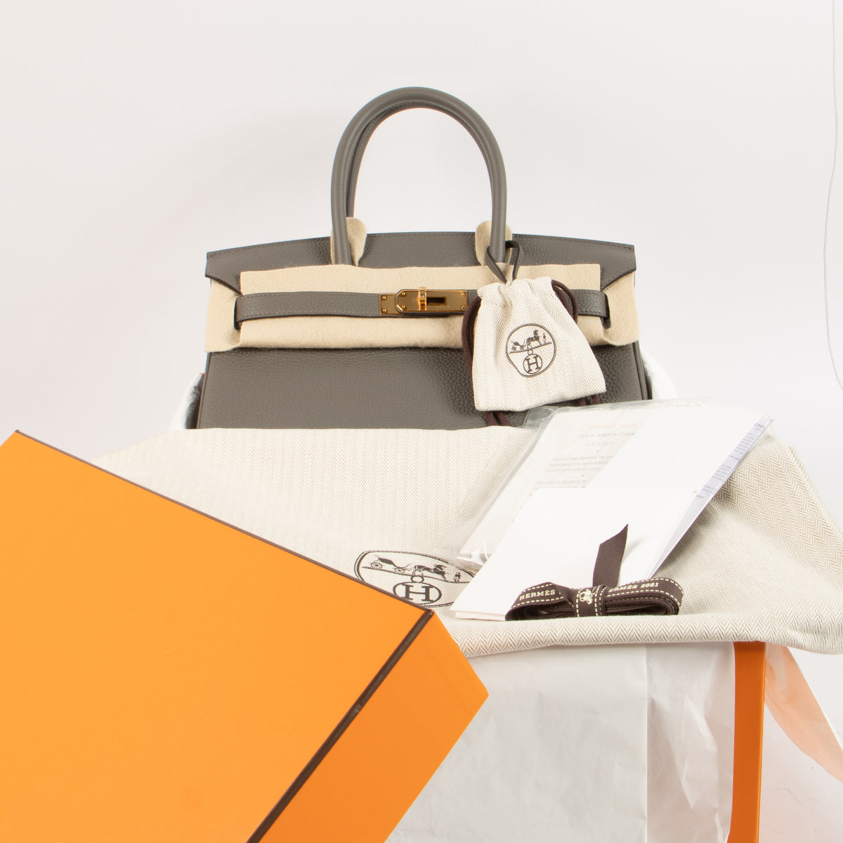 Hermès Birkin 30 Gris Etain Togo RGHW