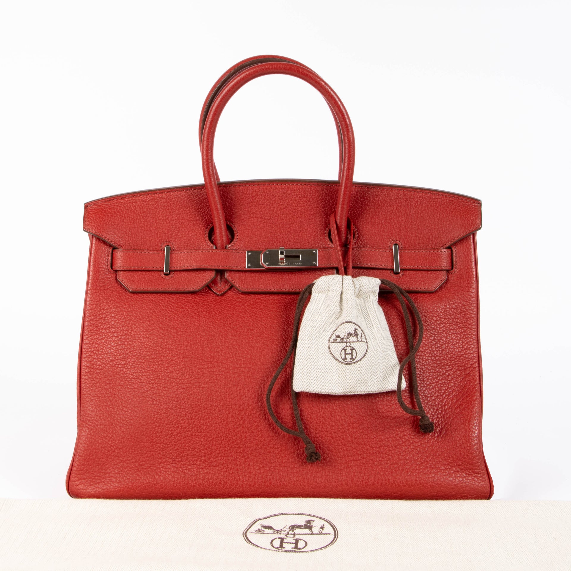 Hermès Birkin 35 Rouge Garance Clemence PHW