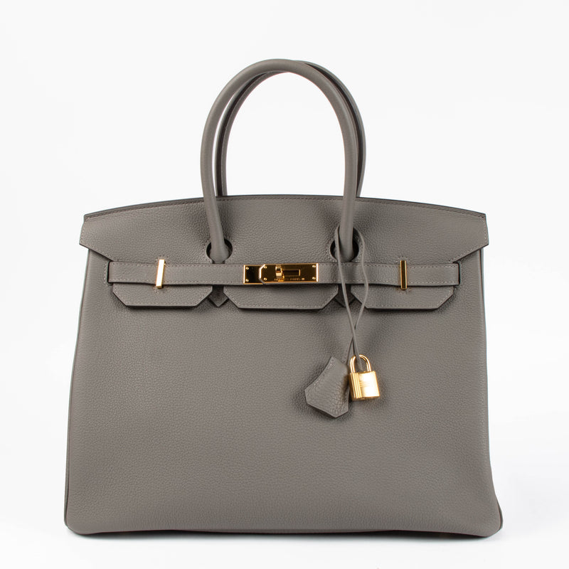 Hermes Birkin 35 Gris Meyer Togo GHW