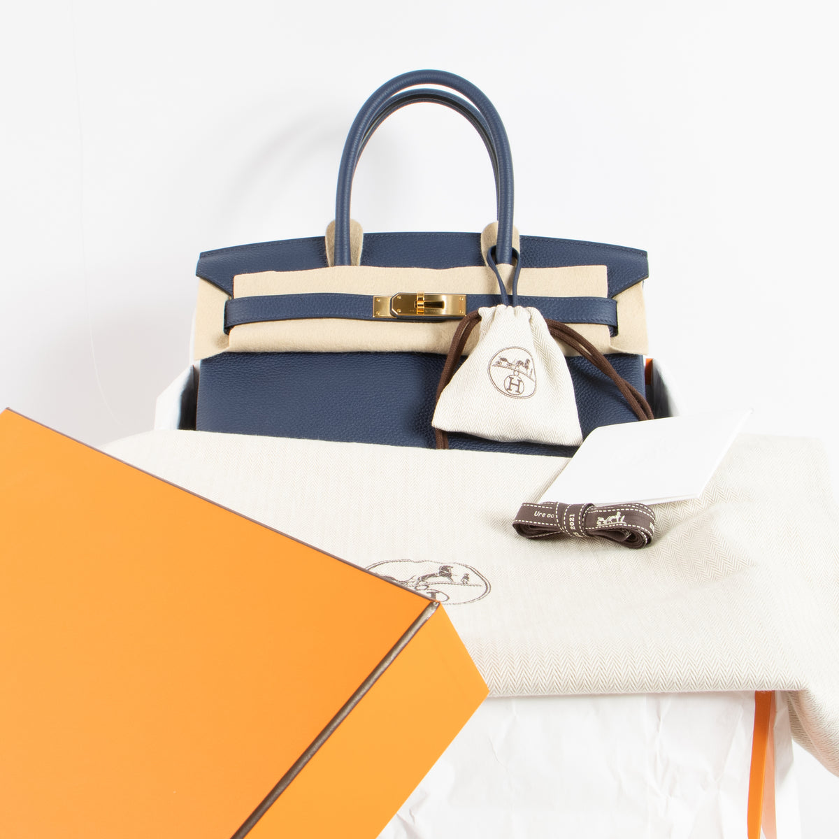Hermès Birkin 30 Bleu Saphir Togo PHW
