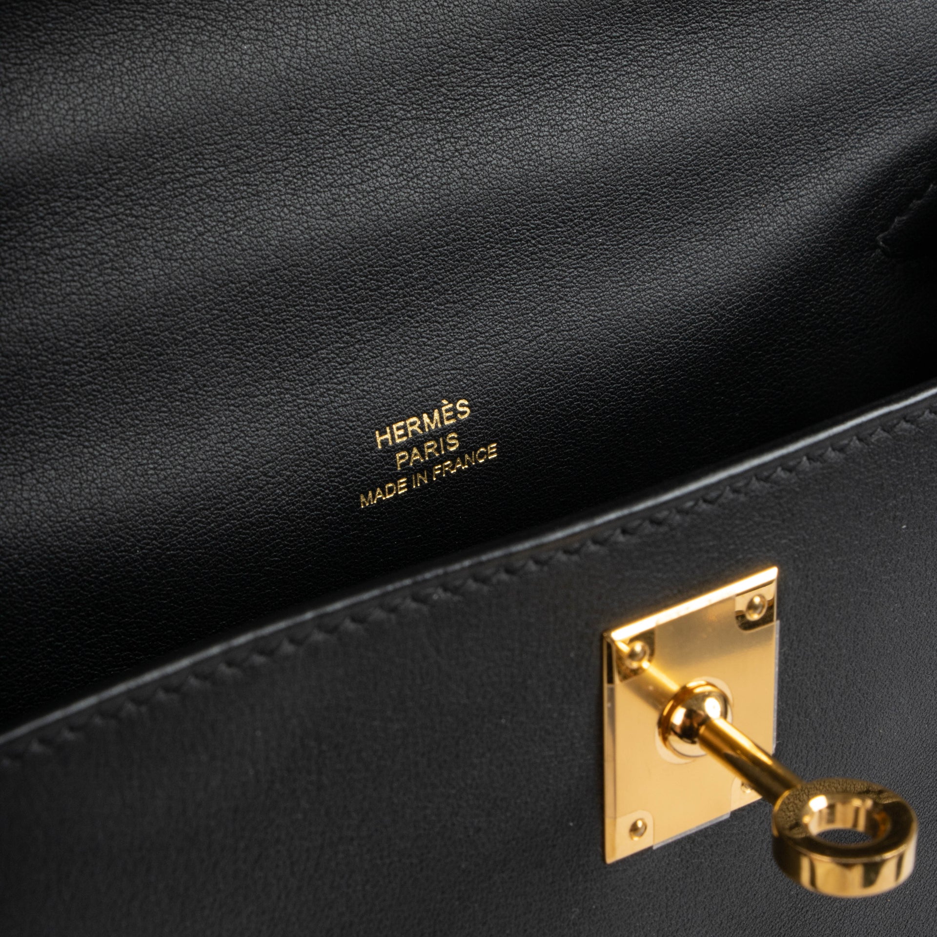 Hermès Kelly Mini Pochette Black Swift GHW