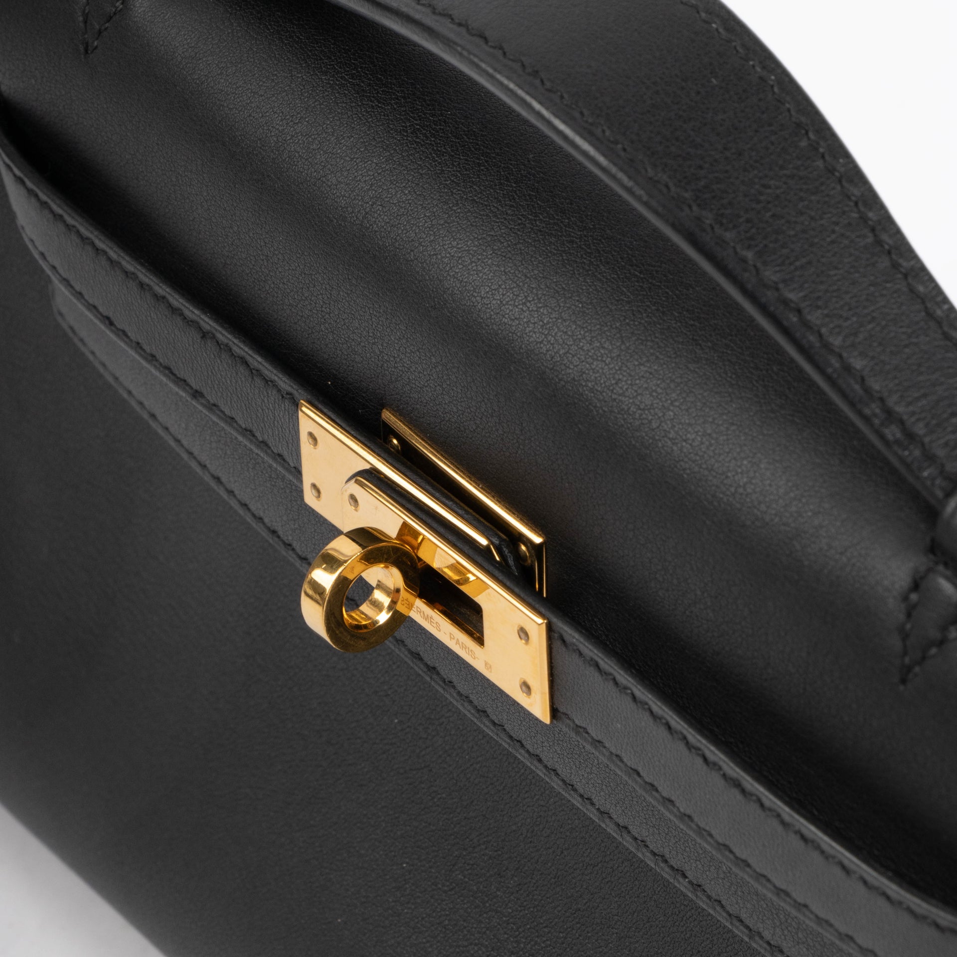 Hermès Kelly Mini Pochette Black Swift GHW