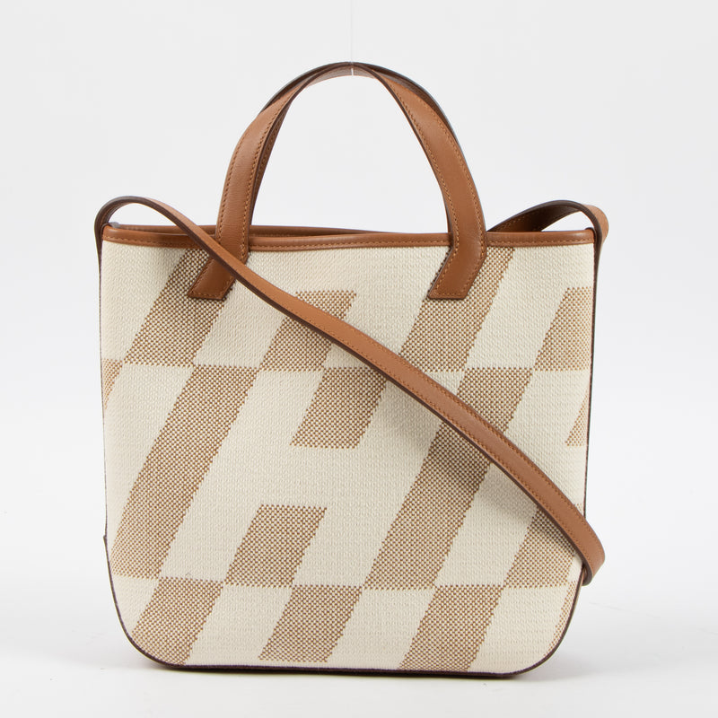 Hermès Cabas H en Biais 27 Ecru/Naturel/Gold Toile H/Swift