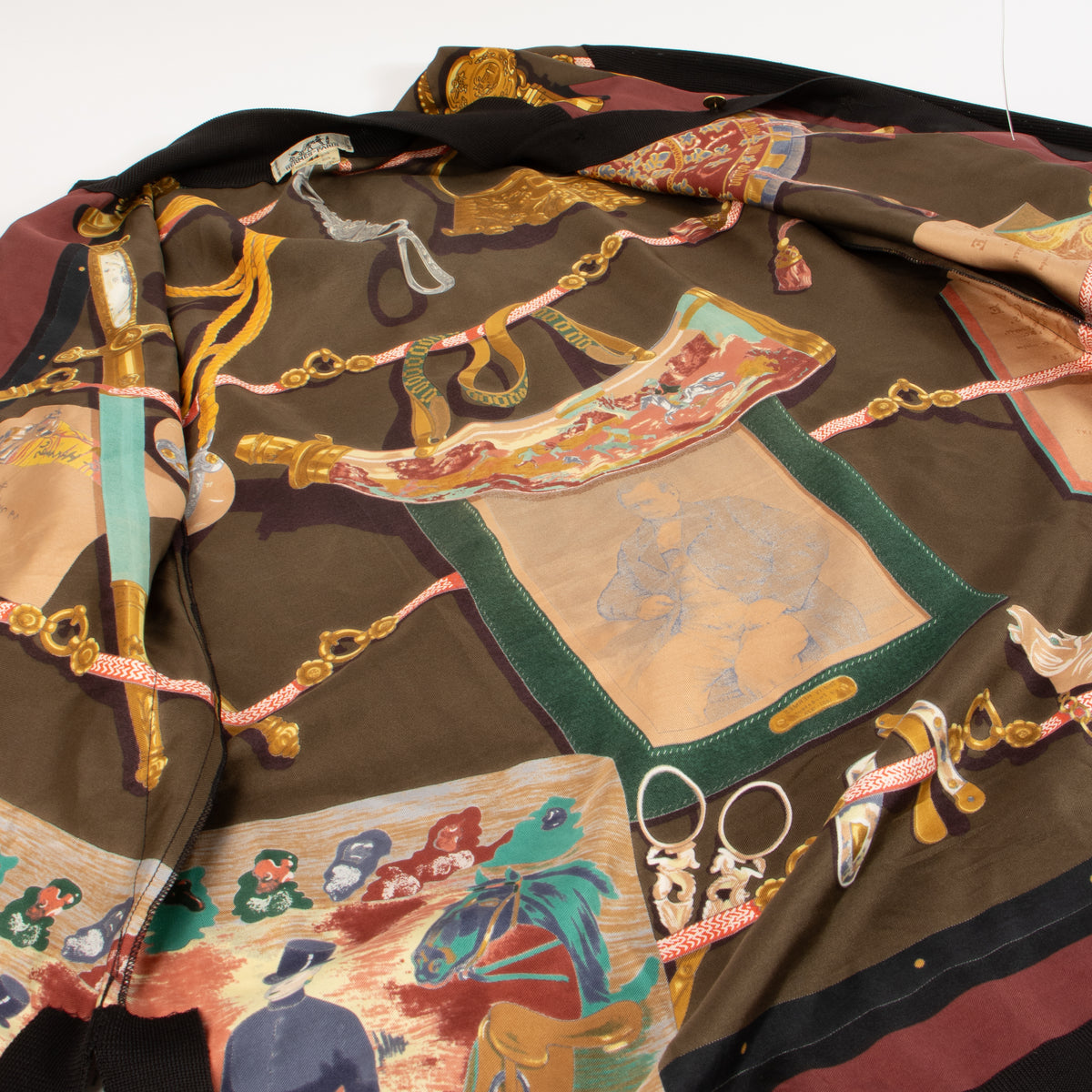 Shop this authentic Hermès Silk Memoires d'Hermès Cardigan - Size FR44 pre-loved on labellov.com