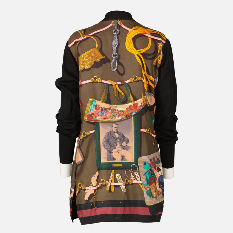 Shop this authentic Hermès Silk Memoires d'Hermès Cardigan - Size FR44 pre-loved on labellov.com