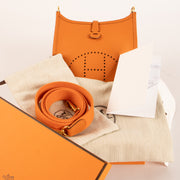 Shop this authentic Hermès Evelyne 16 Orange Clemence GHW pre-loved on Labellov.com