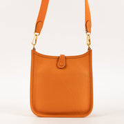 Shop this authentic Hermès Evelyne 16 Orange Clemence GHW pre-loved on Labellov.com