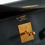 Shop this authentic Hermes HSS Kelly 32 Vert Cypress/Jaune Ambre Swift BGHW pre-loved on Labellov.com