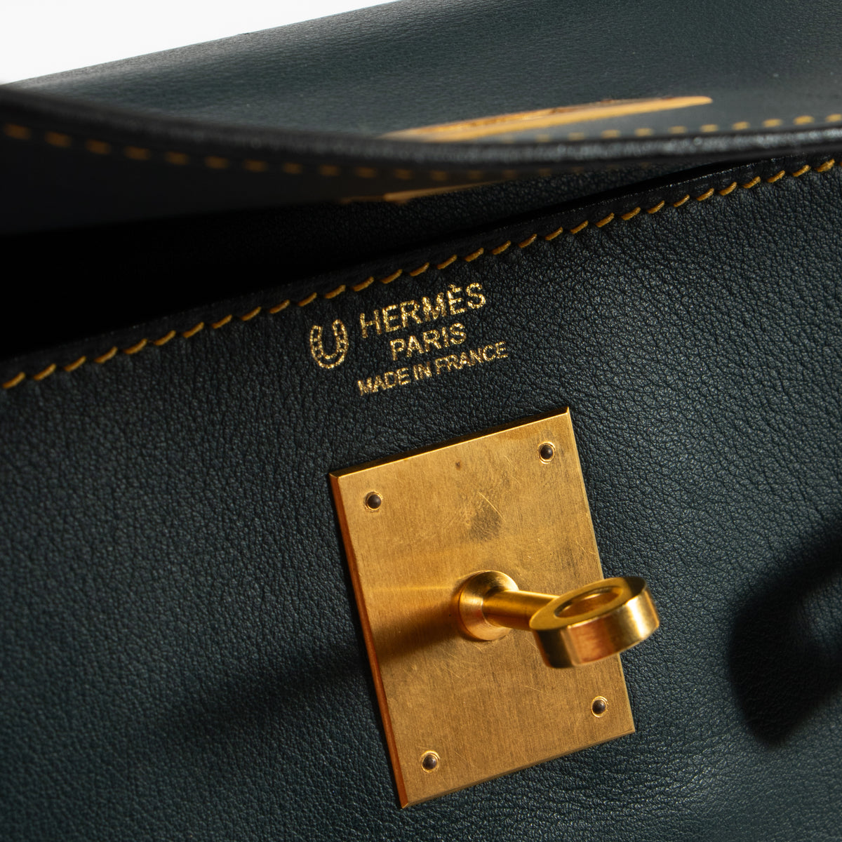 Shop this authentic Hermes HSS Kelly 32 Vert Cypress/Jaune Ambre Swift BGHW pre-loved on Labellov.com
