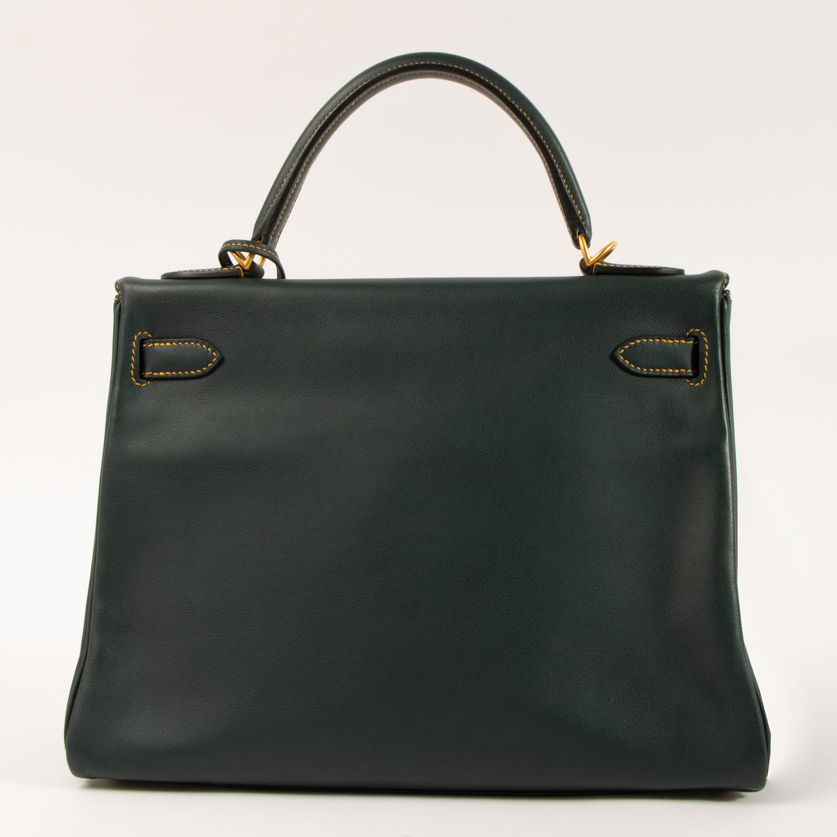 Shop this authentic Hermes HSS Kelly 32 Vert Cypress/Jaune Ambre Swift BGHW pre-loved on Labellov.com