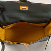 Shop this authentic Hermes HSS Kelly 32 Vert Cypress/Jaune Ambre Swift BGHW pre-loved on Labellov.com