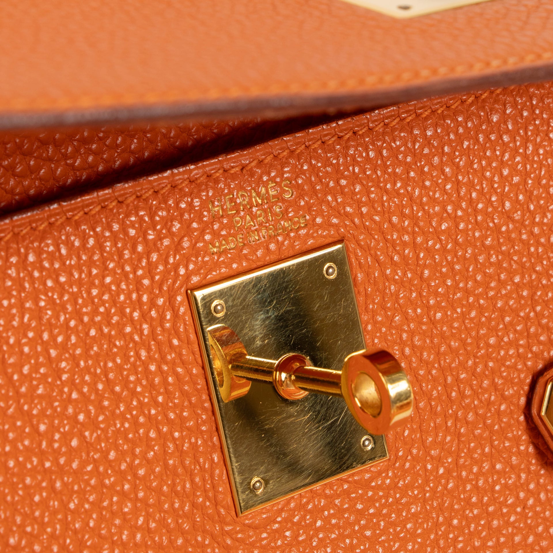 Hermès Kelly 32 Orange Togo GHW