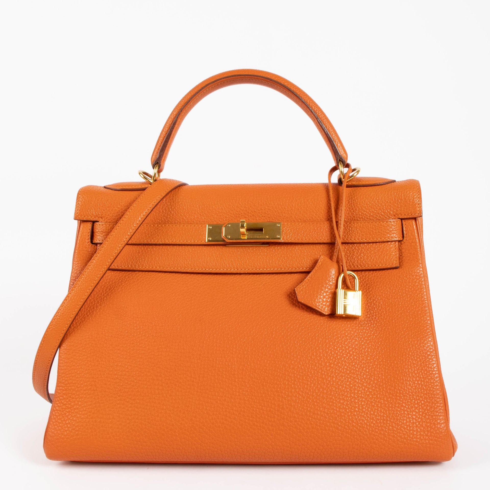 Hermès Kelly 32 Orange Togo GHW