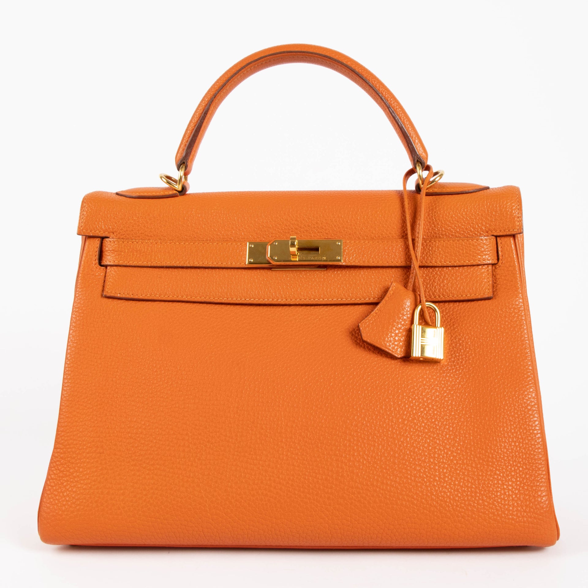 Hermès Kelly 32 Orange Togo GHW