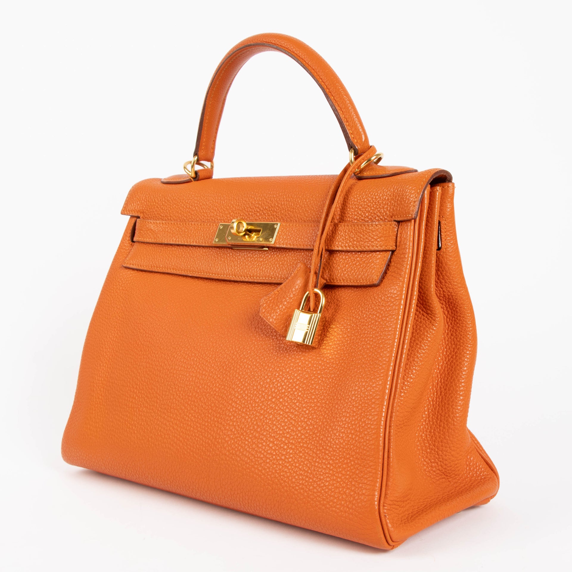 Hermès Kelly 32 Orange Togo GHW