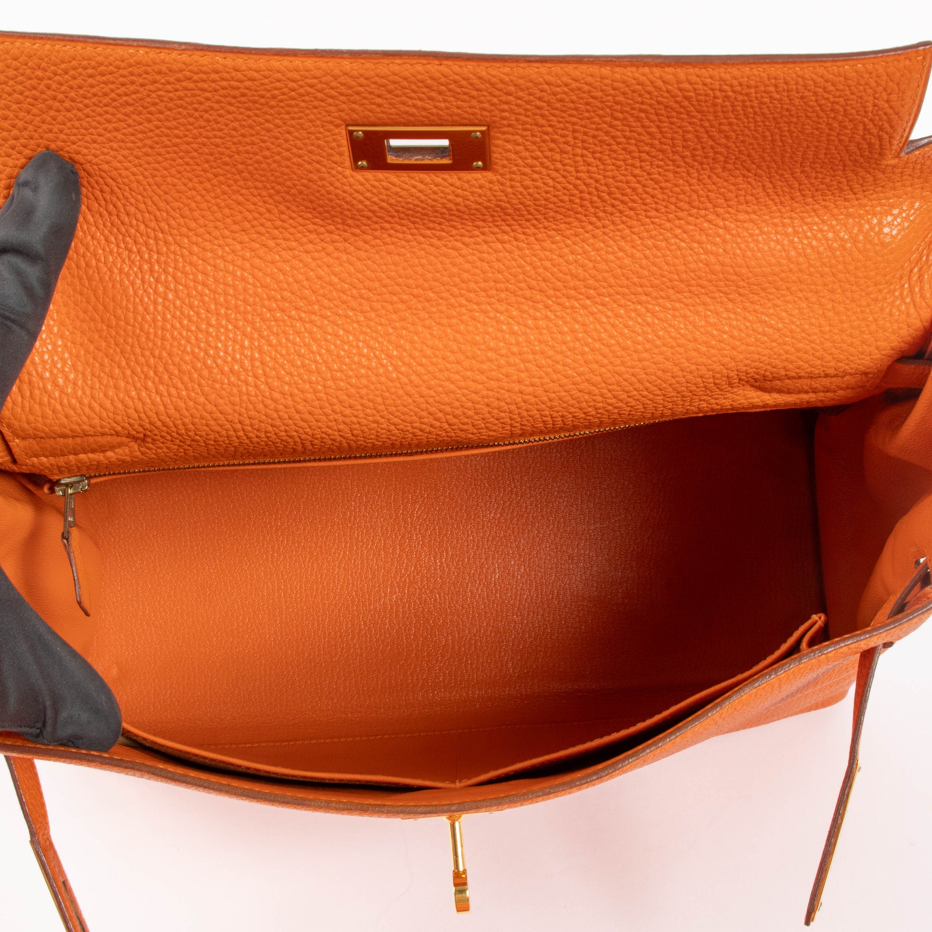Hermès Kelly 32 Orange Togo GHW