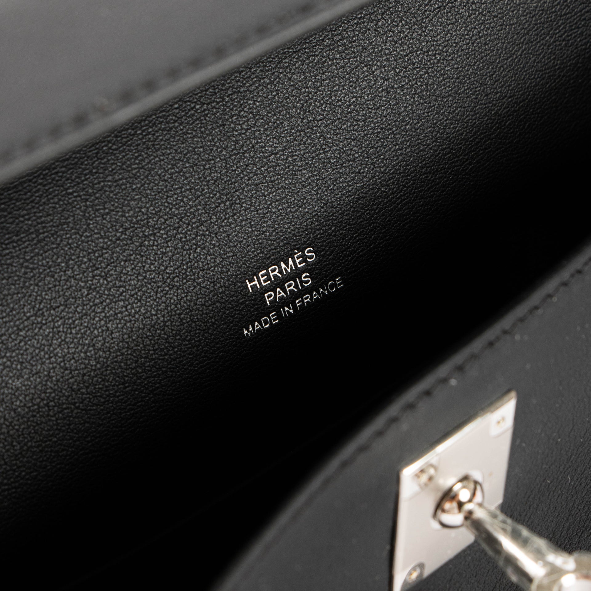 Hermès Kelly Mini Pochette Black Swift PHW