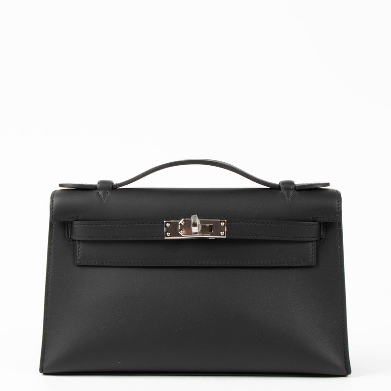 Hermès Kelly Mini Pochette Black Swift PHW