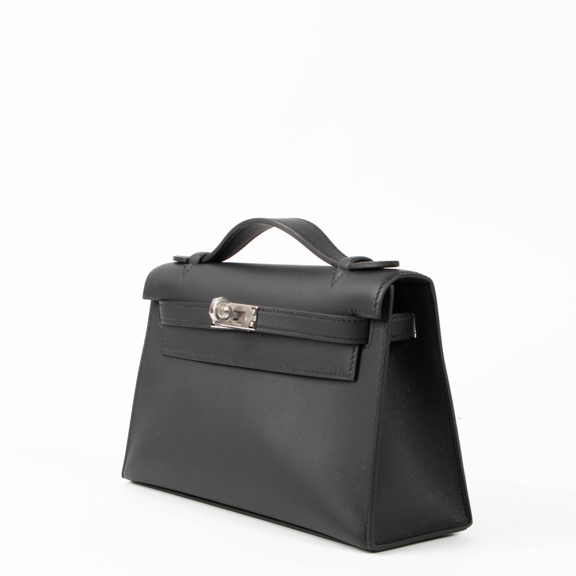 Hermès Kelly Mini Pochette Black Swift PHW