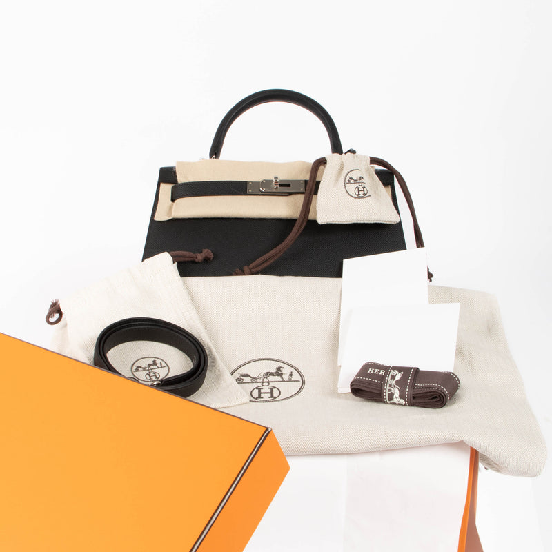 Hermès Kelly 28 Black Epsom PHW